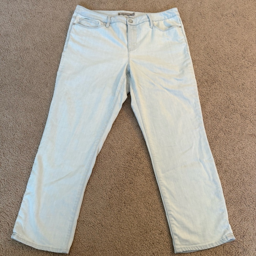 Athleta Sculptek Light Blue Denim Jeans 16